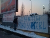 Striscioni apparsi prima della partita Milano - Egna